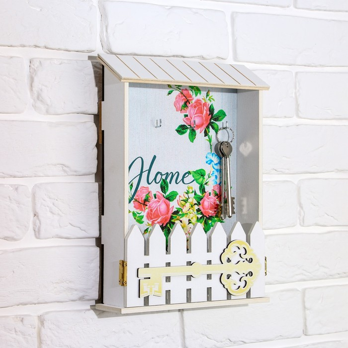Ключница настенная «Home», цветы, 22,5 х 30,5 х 5,7 см. Ключница настенная «Home», цветы, 22,5 х 30,5 х 5,7 см.