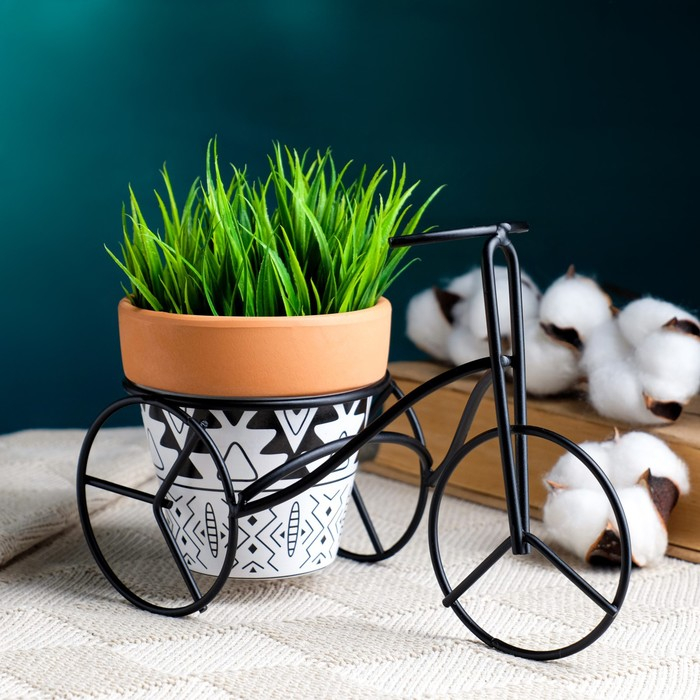 Кашпо Кашпо "Велосипед" 9*9см на мет подставке