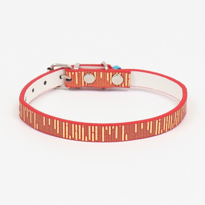 Ошейник Ошейник "Блестящая полоса", искусственная кожа, 31 х 1 см, микс цветов