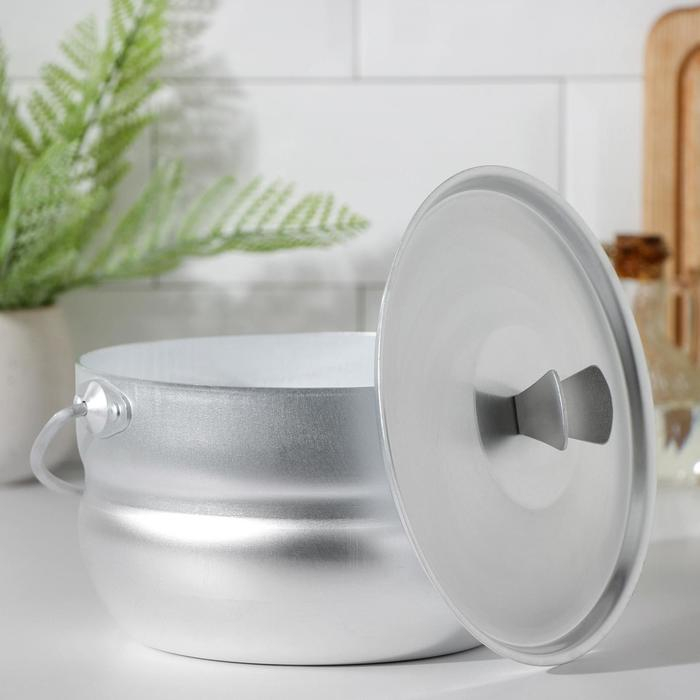 Котелок алюминиевый туристический, 2,5 л, алюминиевая крышка Котелок алюминиевый туристический, 2,5 л, алюминиевая крышка