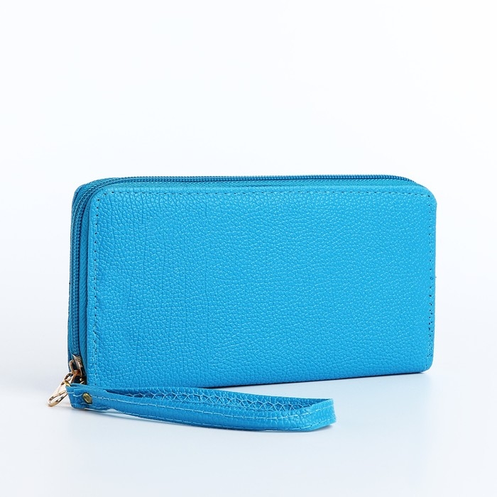 Кошелёк женский на молнии, цвет голубой Кошелёк женский на молнии, цвет голубой