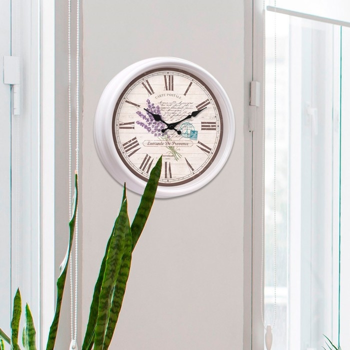 Часы настенные, серия: Интерьер, Часы настенные, серия: Интерьер, "Цветы", плавный ход, d-31 см