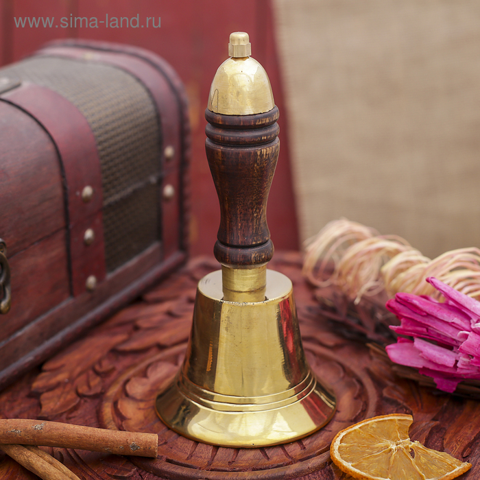 Колокольчик  Колокольчик "Счастье" латунь 8,5х8,5х17 см