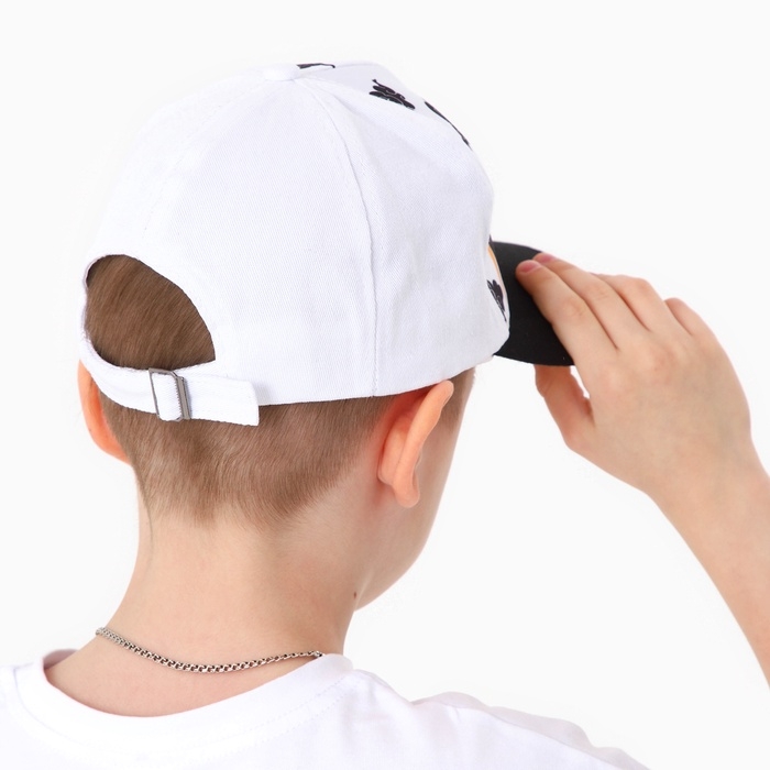 Кепка детская для мальчика «Аниме», цвет белый, р-р 52-54 5-7 лет