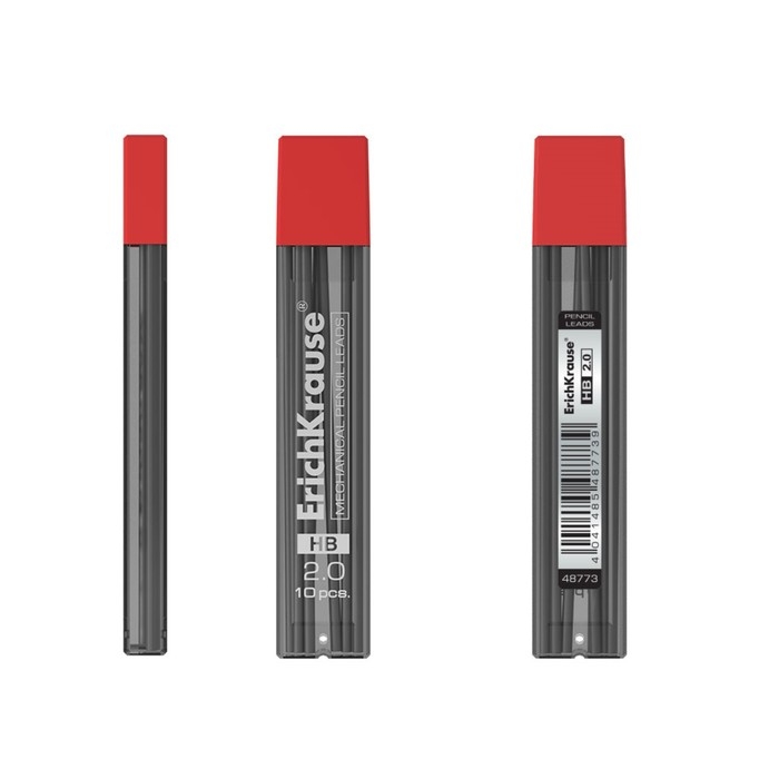 Набор грифелей для механических карандашей 10 штук ErichKrause, НВ, грифель d=2.0 мм, пластиковый корпус Набор грифелей для механических карандашей 10 штук ErichKrause, НВ, грифель d=2.0 мм, пластиковый корпус