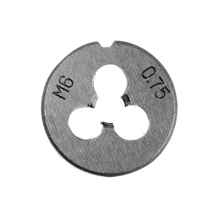 Плашка метрическая ТУНДРА, М6 х 0.75 мм Плашка метрическая ТУНДРА, М6 х 0.75 мм