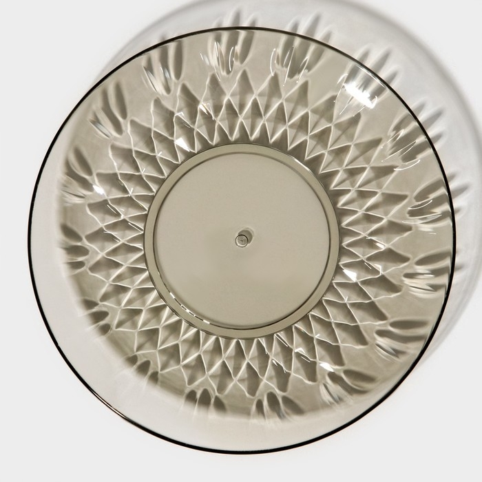 Тарелка «Грани», d=20 см, цвет коричневый Тарелка «Грани», d=20 см, цвет коричневый