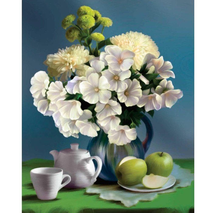 Алмазная мозаика с полным заполнением на холсте «Натюрморт», 40 х 50 см Алмазная мозаика с полным заполнением на холсте «Натюрморт», 40 х 50 см