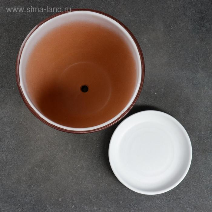 Горшок цветочный Абстракция белая 2,5 л Горшок цветочный Абстракция белая 2,5 л