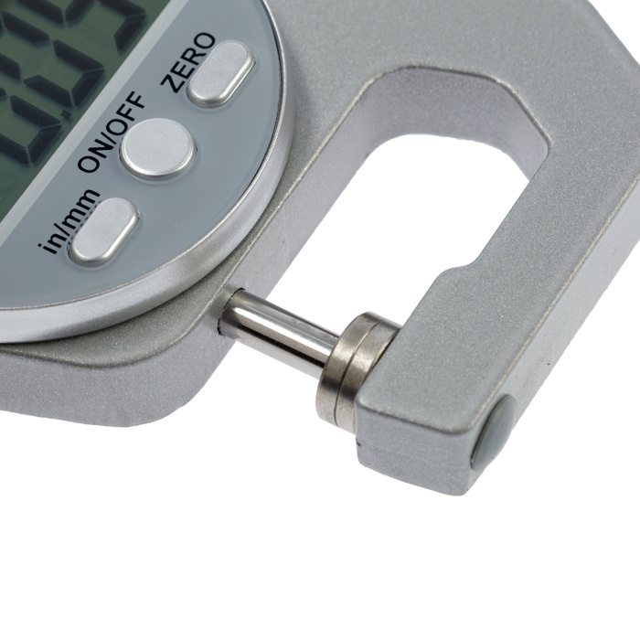 Толщиномер электронный ТУНДРА, металлический, диапазон 0-10 мм, точность 0.01 мм Толщиномер электронный ТУНДРА, металлический, диапазон 0-10 мм, точность 0.01 мм