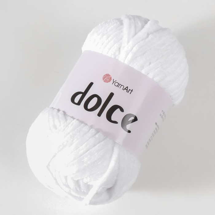 Пряжа Пряжа "Dolce" 100% микрополиэстер 120м/100гр (741 белый)