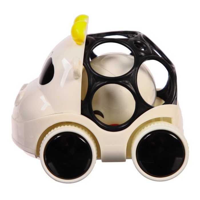Машинка - погремушка «Коровка», с эластичными элементами, Крошка Я Машинка - погремушка «Коровка», с эластичными элементами, Крошка Я