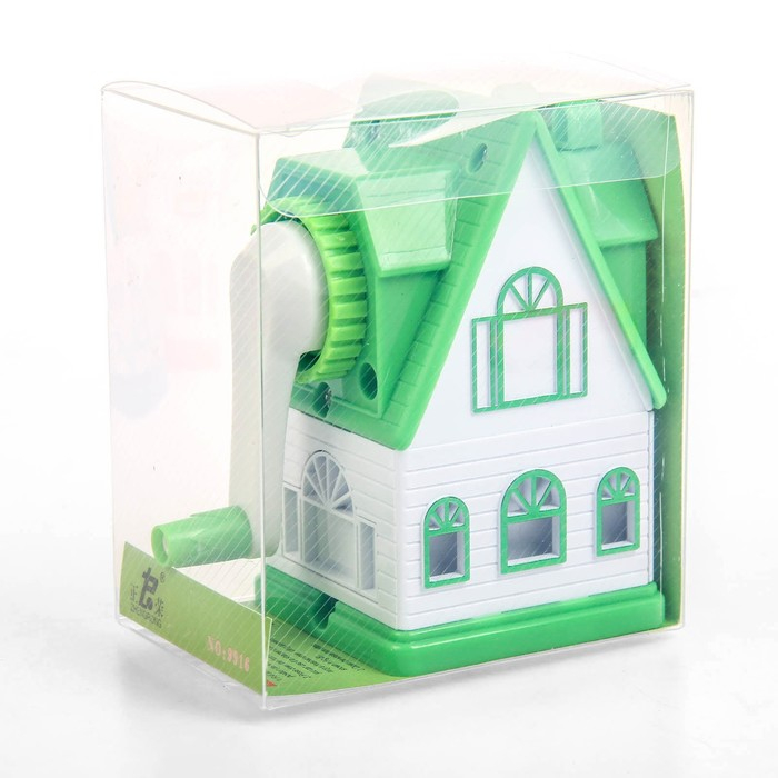 Точилка механическая с контейнером Точилка механическая с контейнером "Домик", МИКС