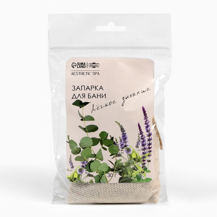Запарка для бани Запарка для бани "Легкое дыхание" эвкалипт, шалфей, мята 30 г Добропаровъ