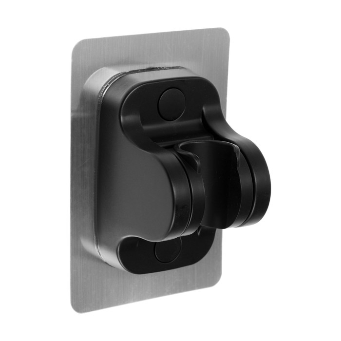 Держатель для душевой лейки ZEIN Z104, регулируемый, самоклеющийся, черный Держатель для душевой лейки ZEIN Z104, регулируемый, самоклеющийся, черный