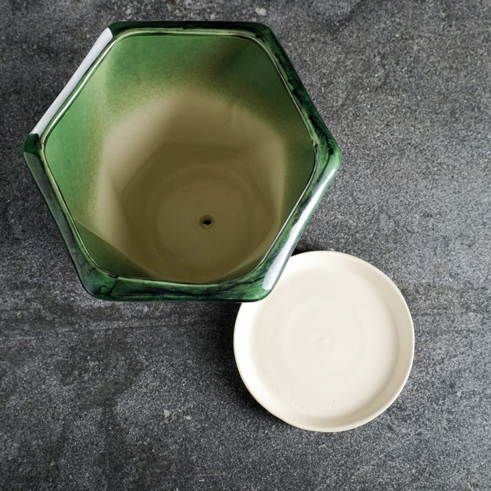 Набор горшков 3 шт Набор горшков 3 шт "Рубин" зеленый, 25 х 33 см, 20 х 25 см, 16 х 17 см, 8,5 л, 3,7 л, 1,5 л