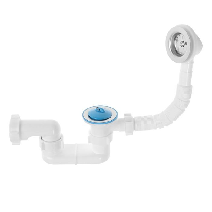 Сифон для ванны  Сифон для ванны "АНИ Пласт" Варяг С6050, плоский, 1 1/2" x 40, с выпуском и переливом