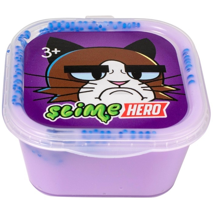 Слайм «Slime HERO. Кот», сиреневый 60 г Слайм «Slime HERO. Кот», сиреневый 60 г