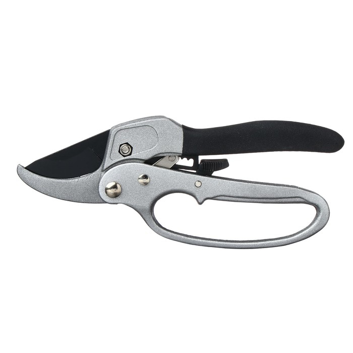 Секатор контактный, 8 Секатор контактный, 8" (20 см), с храповым механизмом, металлические ручки, Greengo