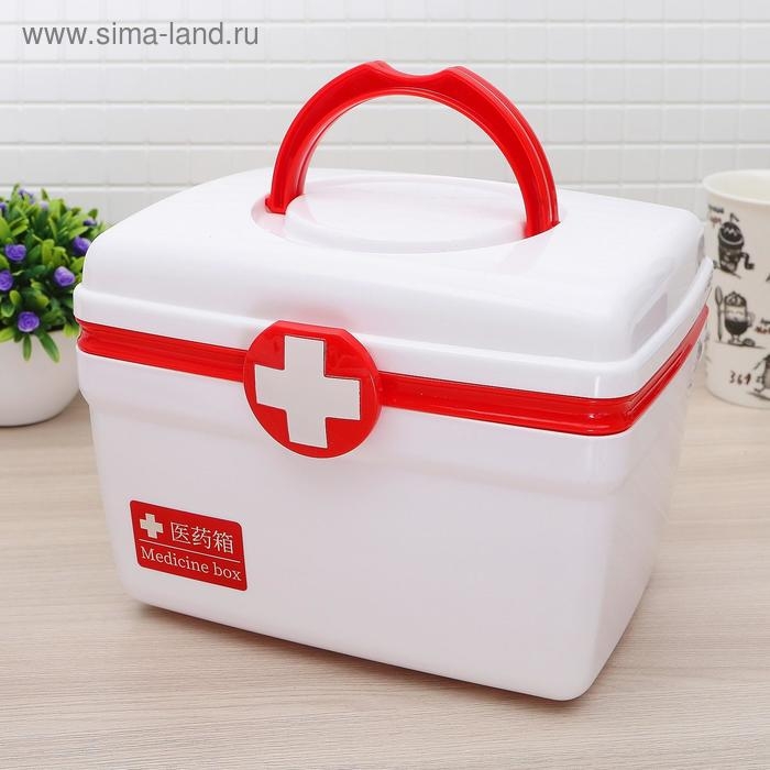 Аптечка, 22×18×16 см, цвет красный Аптечка, 22×18×16 см, цвет красный
