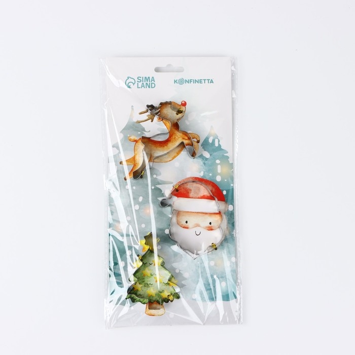 Новый год. Набор форм для печенья «Волшебство», 3 шт Новый год. Набор форм для печенья «Волшебство», 3 шт