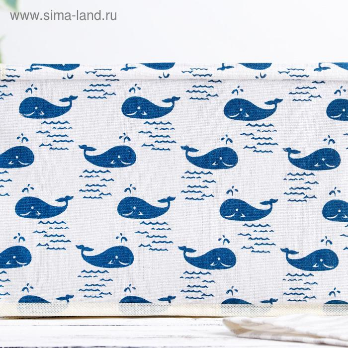 Короб стеллажный для хранения с крышкой «Киты», 25×20×17 см, цвет белый Короб стеллажный для хранения с крышкой «Киты», 25×20×17 см, цвет белый