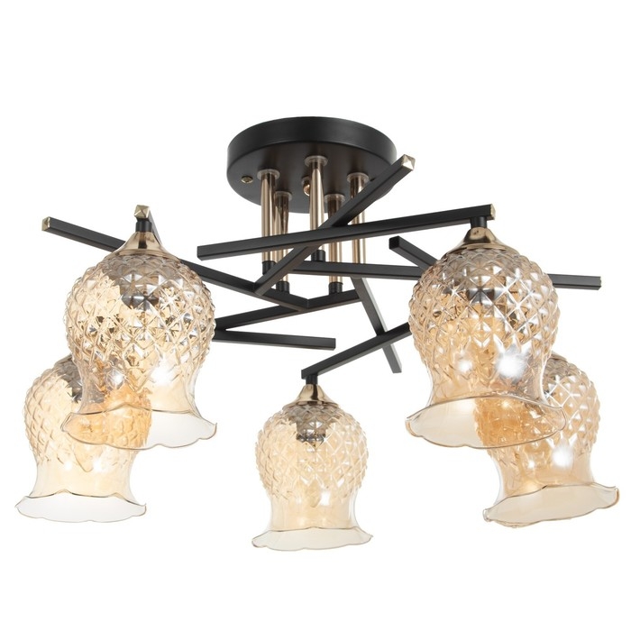 Люстра Люстра "Либель" 5хE27 40Вт черный 50х50х28 см BayerLux