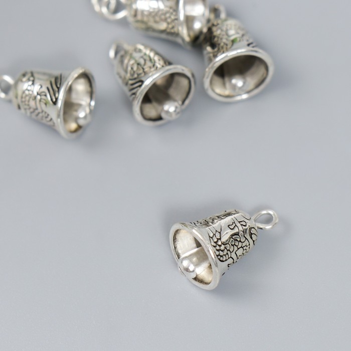 Декор металл для творчества Декор металл для творчества "Колокольчик" серебро набор 6 шт