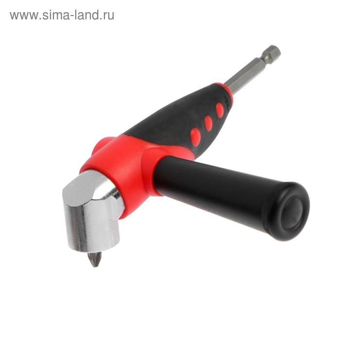 Адаптер угловой для дрели ТУНДРА, с набором бит 4 шт. Адаптер угловой для дрели ТУНДРА, с набором бит 4 шт.