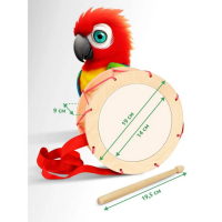 Игрушка детская барабан «Попугай»