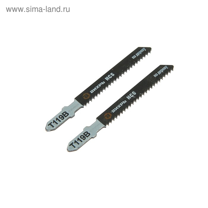 Пилки для лобзика  Пилки для лобзика "Вихрь" Т119В, по дереву, быстрый рез, 77 х 50 мм, 2 шт.