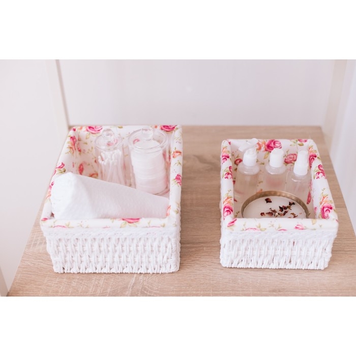 Корзины для хранения LaDо́m, ручное плетение, 3 шт, цвет белый Корзины для хранения LaDо́m, ручное плетение, 3 шт, цвет белый