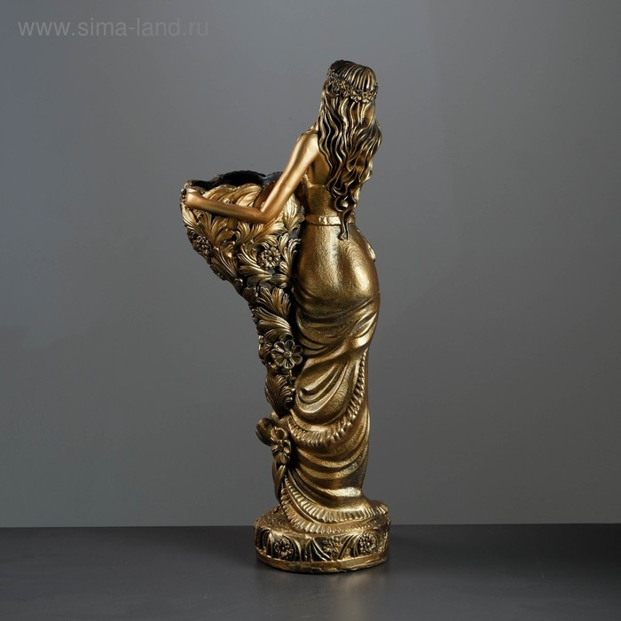 Фигура с кашпо Фигура с кашпо "Лесная фея" 1л / 36х85х23см бронза