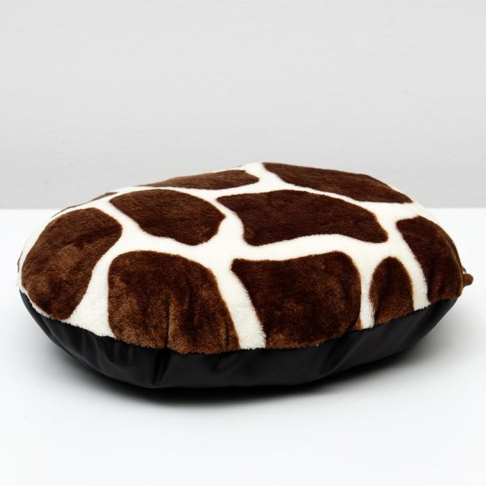 Лежанка  Лежанка "Оксфорд" №2, с мехом, 46 х 36 х 15 см микс цветов