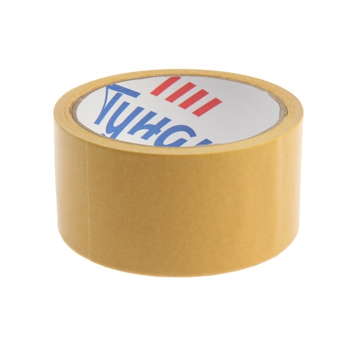 Лента двусторонняя ТУНДРА, клейкая, полипропиленовая, белая основа, 90 мкм, 48 мм х 10 м Лента двусторонняя ТУНДРА, клейкая, полипропиленовая, белая основа, 90 мкм, 48 мм х 10 м