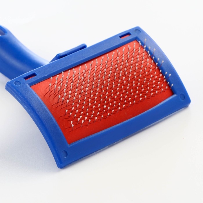 Пуходерка с каплями, эргономичная ручка, 10 х 15 см, синяя Пуходерка с каплями, эргономичная ручка, 10 х 15 см, синяя