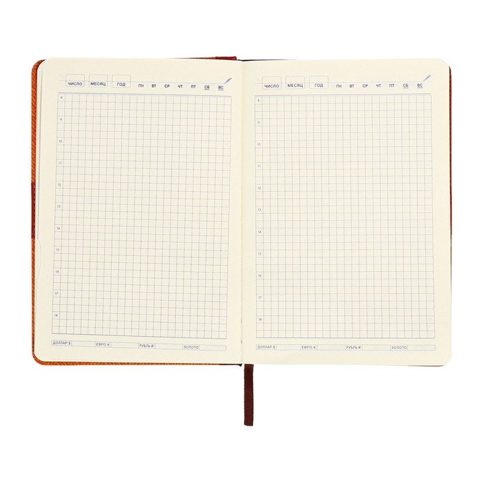 Органайзер на кольцах, А5, 128л, клетка, обл.кожзам, с хлястиком, Узоры, коричневый Органайзер на кольцах, А5, 128л, клетка, обл.кожзам, с хлястиком, Узоры, коричневый