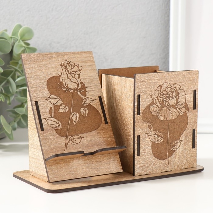 Органайзер настольный Органайзер настольный "Цветок" 18х12,5х9 см (набор 9 деталей)