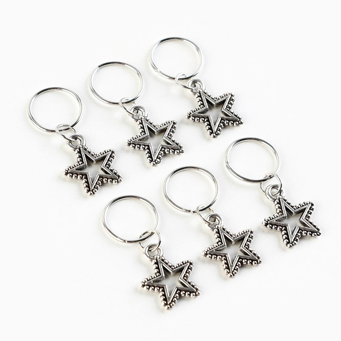 Пирсинг для волос новогодний «Люблю себя и это взаимно» на Новый год, 6 шт