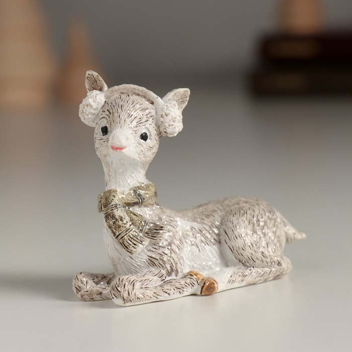 Сувенир полистоун  Сувенир полистоун "Милый оленёнок в наушниках" 6,5х3,5х5,5 см