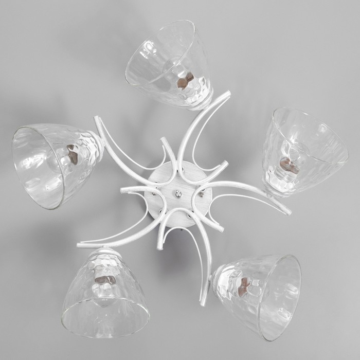 Люстра Люстра "Риана" 5х40Вт Е27 Белый, серебро 57х57х23см