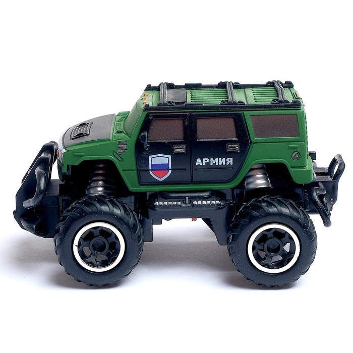 Джип «Армия», радиоуправляемый, световые эффекты, работает от батареек, цвет зелёный Джип «Армия», радиоуправляемый, световые эффекты, работает от батареек, цвет зелёный