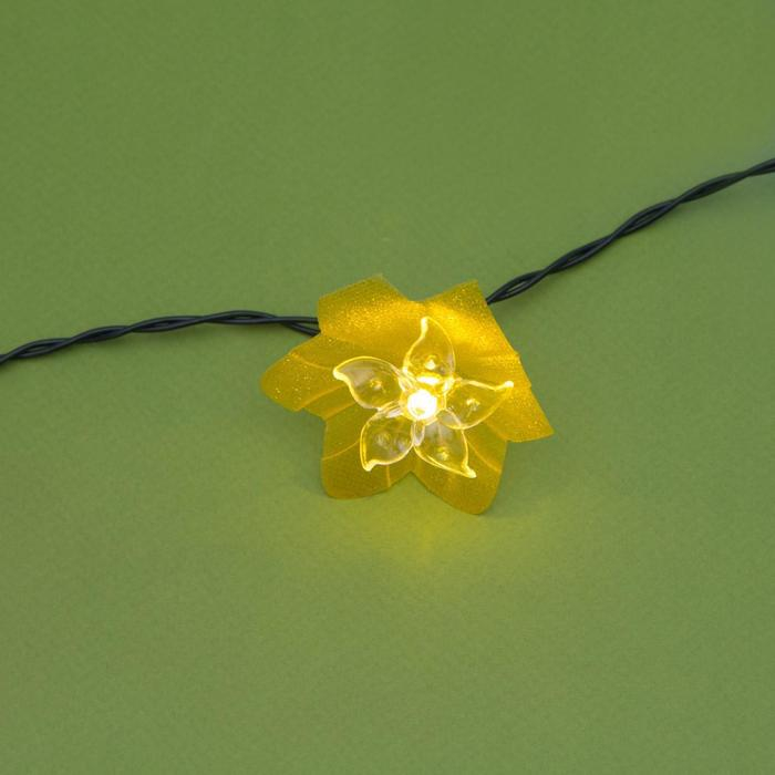 Гирлянда «Нить» 4.5 м с насадками «Лилии», тёмная нить, 30 LED, свечение белое, 2 режима, солнечная батарея Гирлянда «Нить» 4.5 м с насадками «Лилии», тёмная нить, 30 LED, свечение белое, 2 режима, солнечная батарея