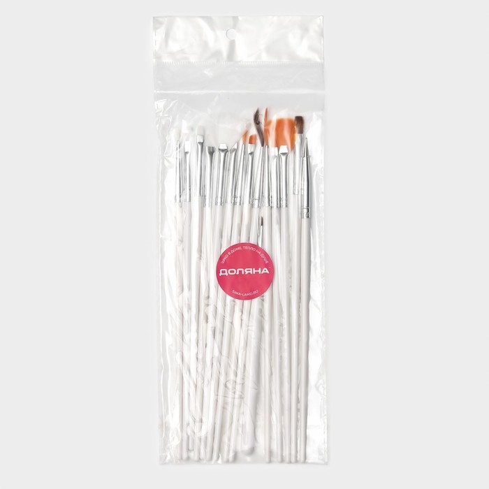Набор кондитерских кисточек для декорирования Доляна «Слоновая кость», 15 шт, цвет белый Набор кондитерских кисточек для декорирования Доляна «Слоновая кость», 15 шт, цвет белый