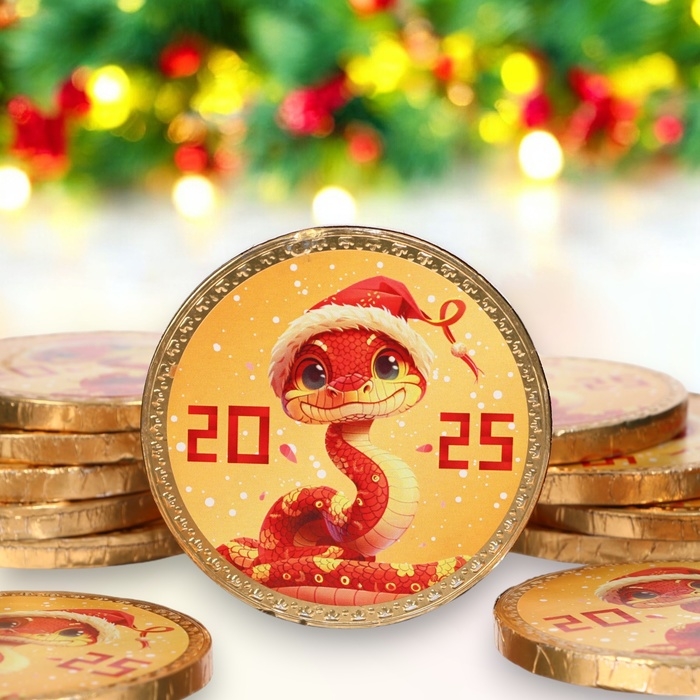 Новый год. Шоколадная медаль Новый год. Шоколадная медаль "Символ года 2025", 25 г
