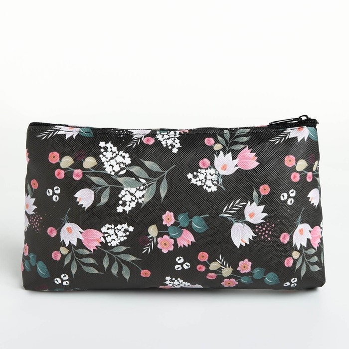 Косметичка на молнии, цвет чёрный/разноцветный Косметичка на молнии, цвет чёрный/разноцветный
