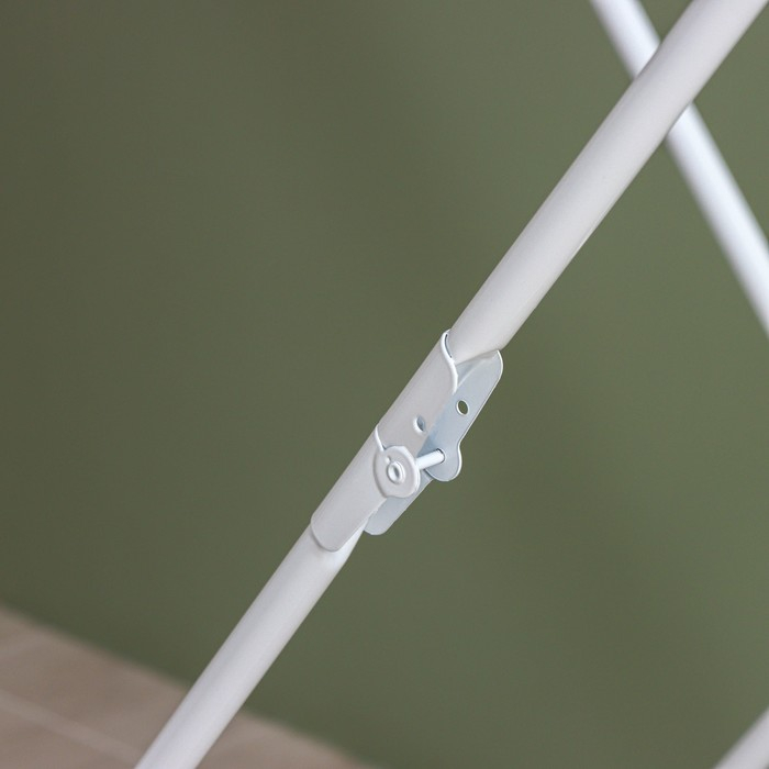 Сушилка для белья напольная складная, рабочая длина 18 м, высота от пола 95 см, ширина 54 см, цвет белый Сушилка для белья напольная складная, рабочая длина 18 м, высота от пола 95 см, ширина 54 см, цвет белый