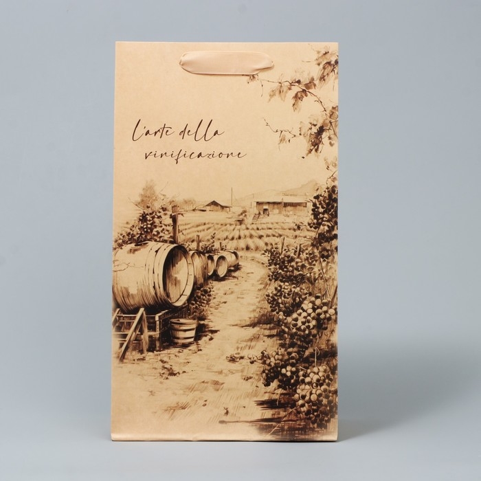 Пакет подарочный под две бутылки, упаковка, Winery, 35 х 20 х 9 см Пакет подарочный под две бутылки, упаковка, Winery, 35 х 20 х 9 см