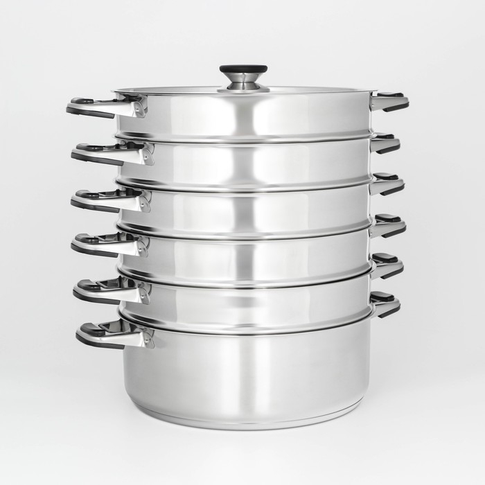 Мантоварка «Алтын», 7,5 л, d=30 см, 5 секций, металлическая крышка, капсульное дно, индукция