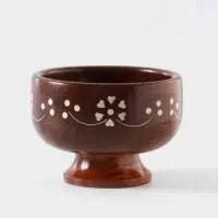 Чаша на ножке &laquo;В самое сердце&raquo;, 10&times;10&times;7 см, дерево шишам